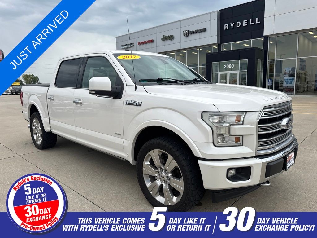 White Platinum Clearcoat Metallic 2017 Ford F-150 Pickup Truck Four-Wheel Drive Automatic