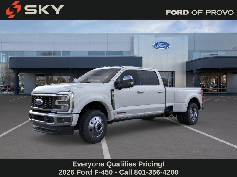 Oxford White 2026 Ford F-450 Super Duty Lariat Crew Cab LB DRW 4WD Pickup Truck Four-Wheel Drive Automatic