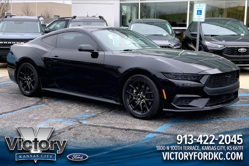 Shadow Black 2025 Ford Mustang EcoBoost Fastback RWD Coupe Rear-Wheel Drive Automatic