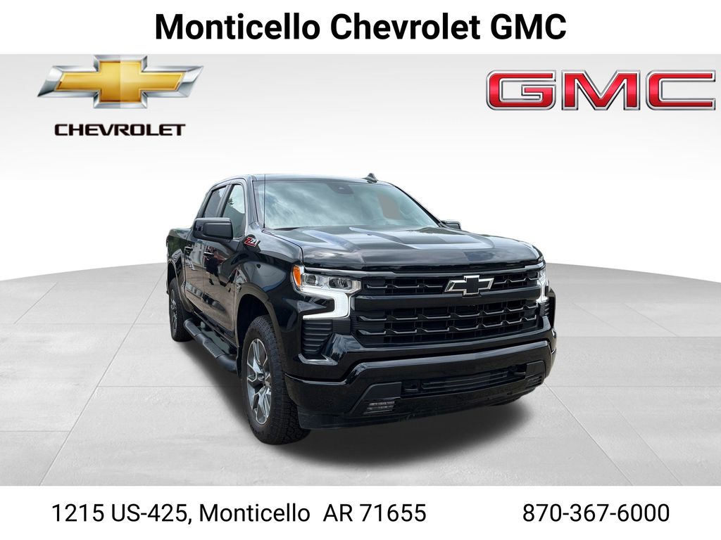 Black 2026 Chevrolet Silverado 1500 RST Crew Cab 4WD Pickup Truck Four-Wheel Drive Automatic