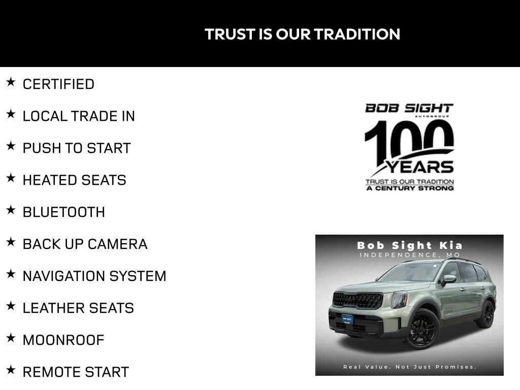 Certified 2025 Kia Telluride EX X-Line with VIN 5XYP3DGC6SG605411 for sale in Kansas City