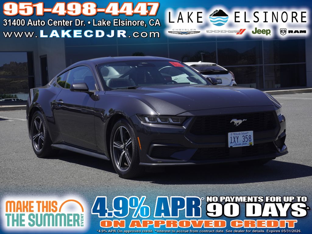Gray Metallic 2024 Ford Mustang Coupe Rear-Wheel Drive Automatic