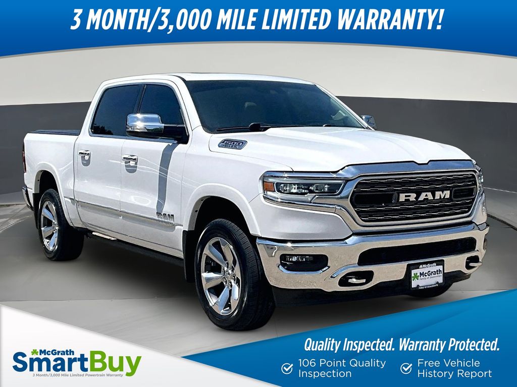 Ivory White Tri-Coat Pearlcoat 2019 RAM 1500 Pickup Truck Four-Wheel Drive 8-Speed Automatic