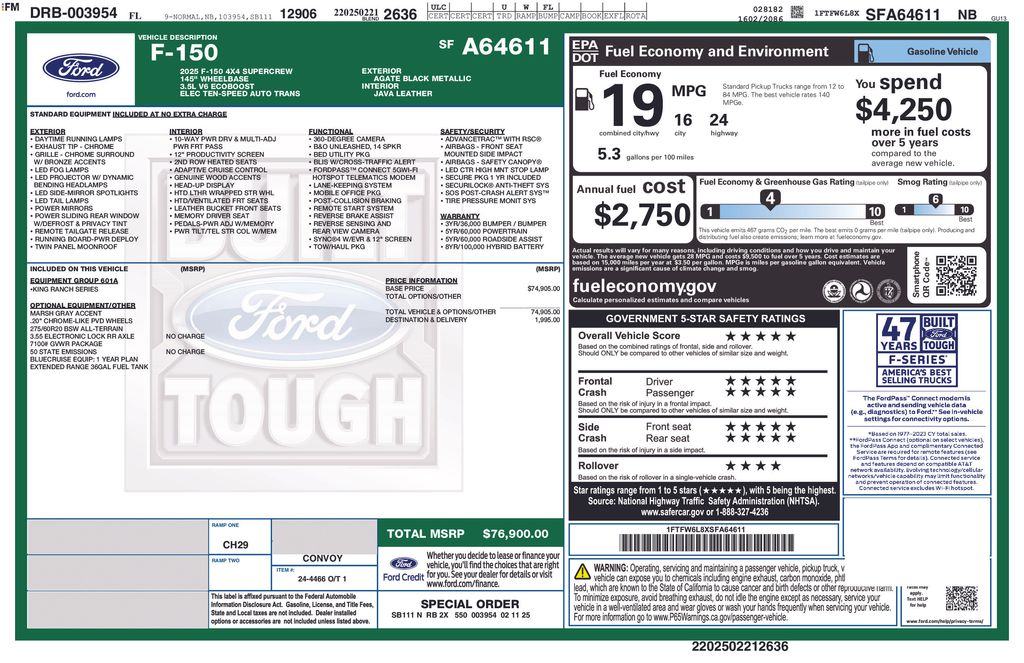Certified Used 2025 Black Ford King Ranch image 5