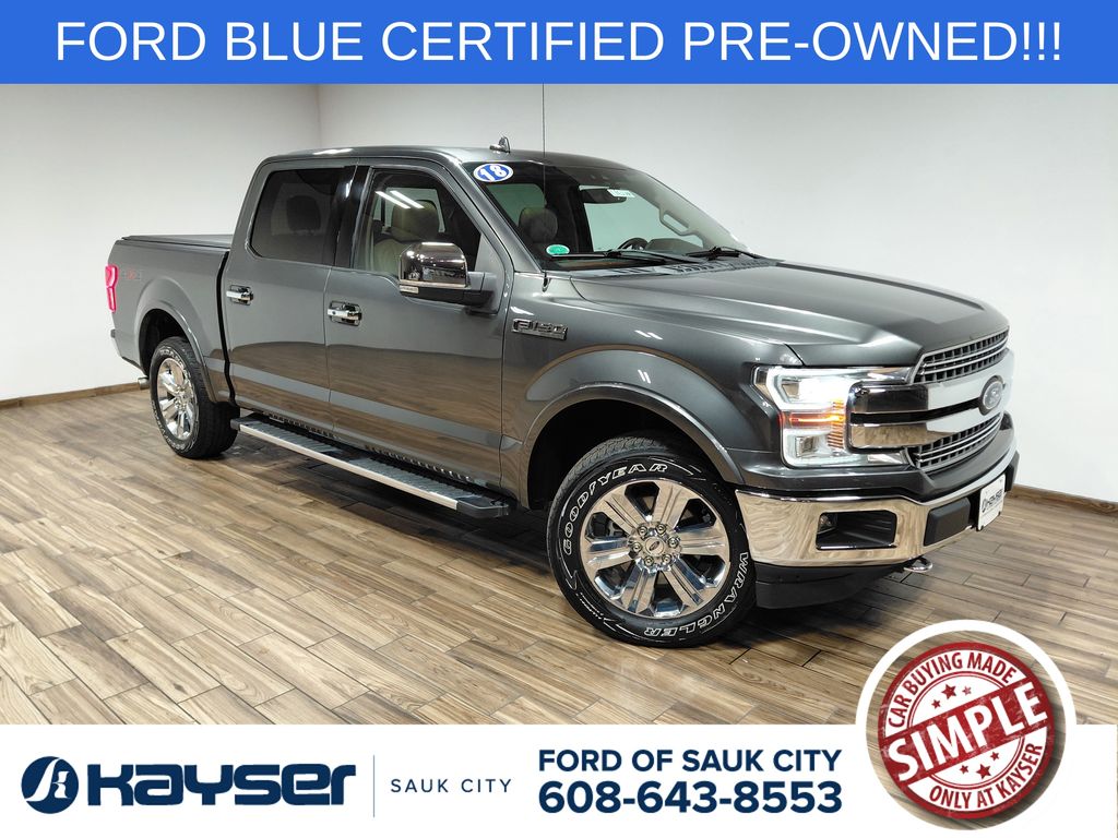 Gray (Magnetic) 2018 Ford F-150 Lariat SuperCrew 4WD Pickup Truck Four-Wheel Drive Automatic
