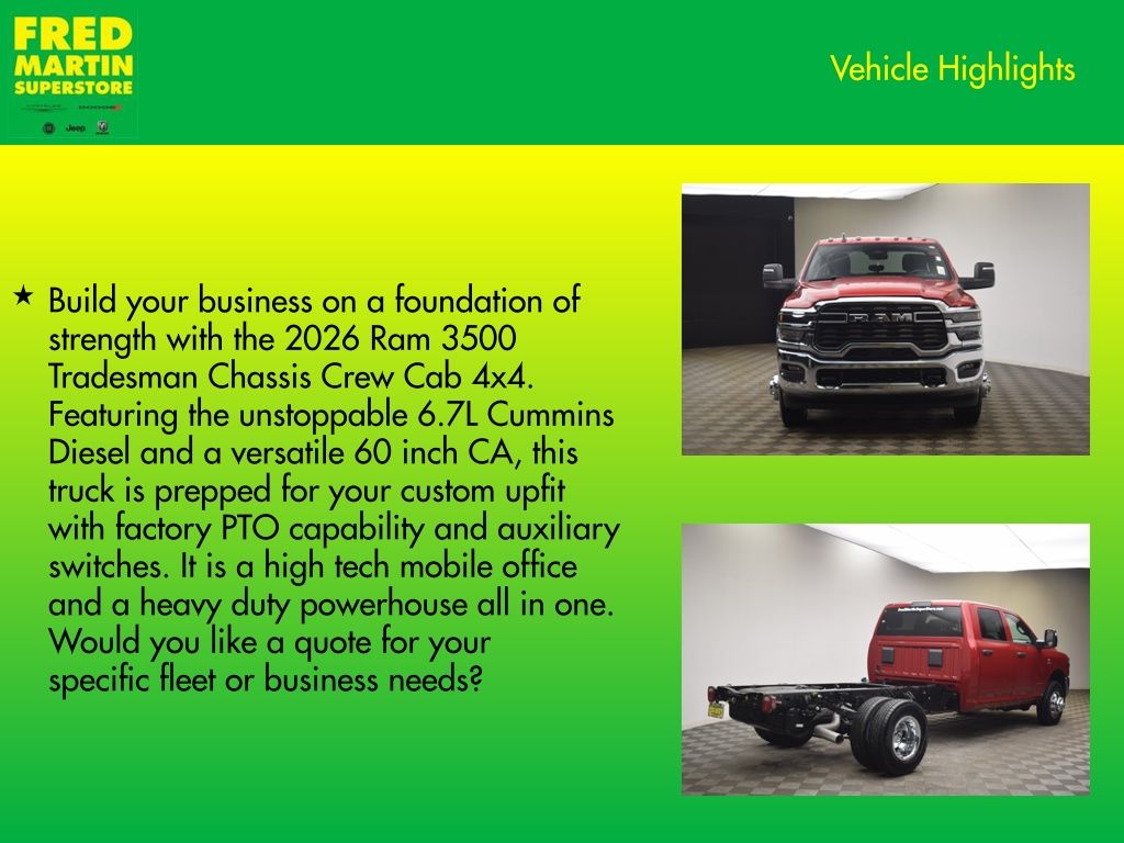 new 2026 Ram 3500 car, priced at $62,562