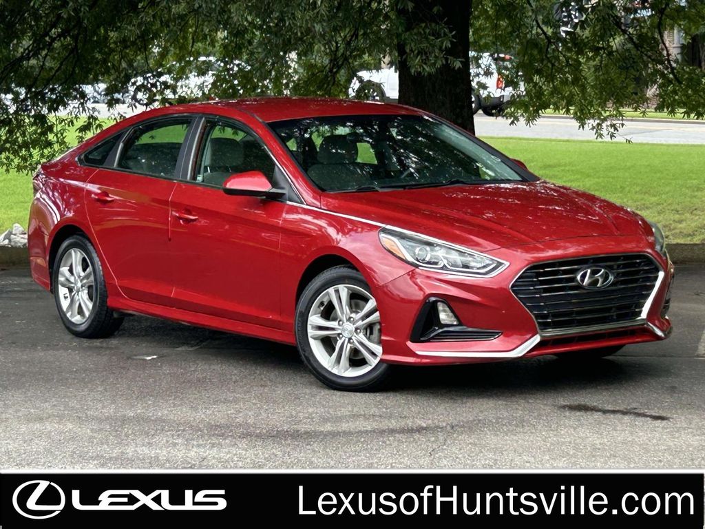 Scarlet Red 2018 Hyundai Sonata Sedan Front-Wheel Drive 6-Speed Automatic