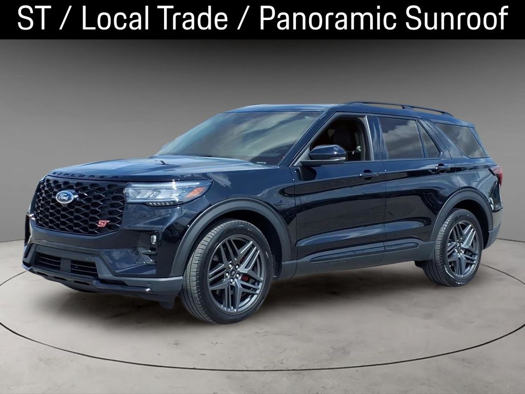 Agate Black Metallic 2025 Ford Explorer ST AWD SUV / Crossover All-Wheel Drive Automatic