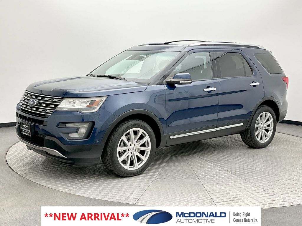 Blue Jeans Metallic 2017 Ford Explorer Limited AWD SUV / Crossover All-Wheel Drive 6-Speed Automatic