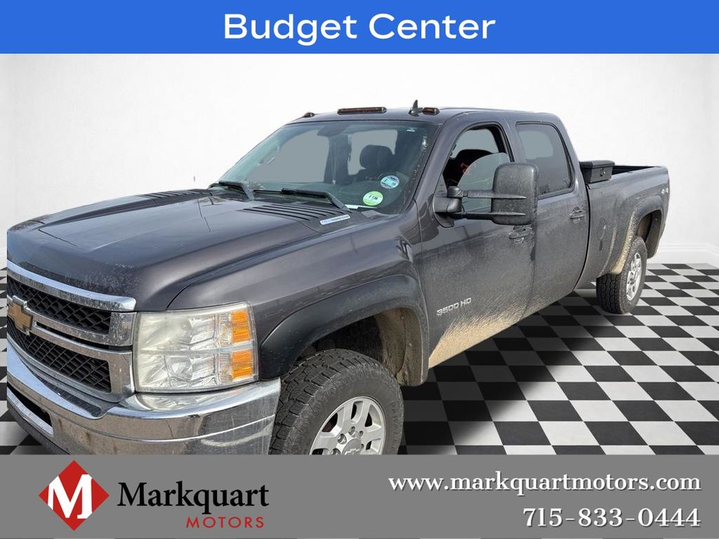 Taupe Gray Metallic 2011 Chevrolet Silverado 3500HD LT Crew Cab 4WD Pickup Truck Four-Wheel Drive 6-Speed Automatic