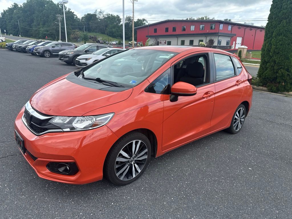 Orange Fury 2018 Honda Fit Hatchback Front-Wheel Drive Continuously Variable Transmission