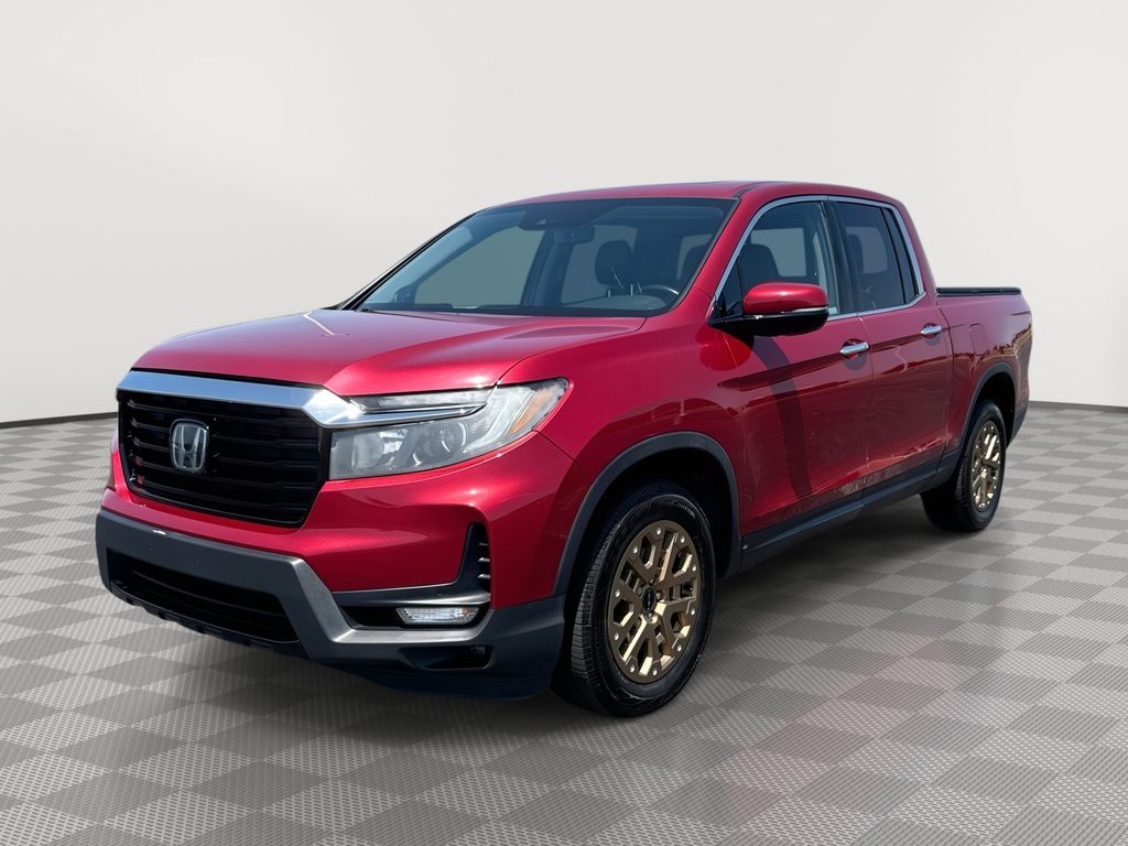 Radiant Red Metallic II 2021 Honda Ridgeline Pickup Truck All-Wheel Drive 9-Speed Automatic