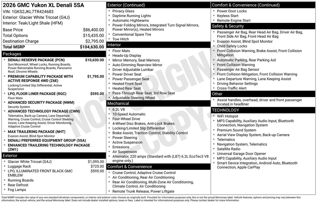 2026 GMC Yukon XL Denali - Image 3