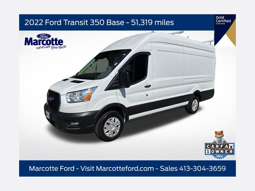 Oxford White 2022 Ford Transit Cargo Van Rear-Wheel Drive