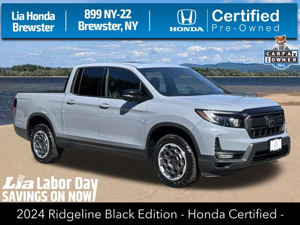 Blue 2024 Honda Ridgeline Pickup Truck All-Wheel Drive 9-Speed Automatic