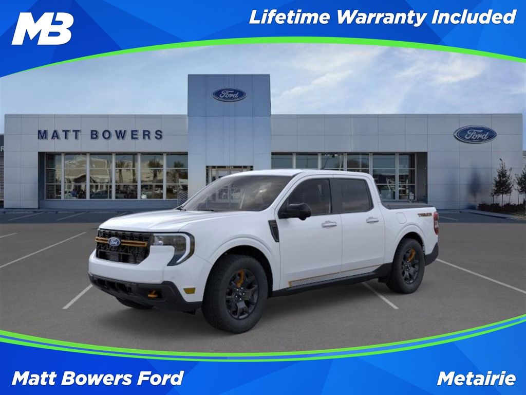 Space White Metallic 2026 Ford Maverick Tremor SuperCrew AWD Pickup Truck All-Wheel Drive 8-Speed Automatic