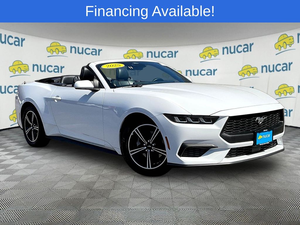 Oxford White 2025 Ford Mustang EcoBoost Premium Convertible RWD Convertible Rear-Wheel Drive Automatic