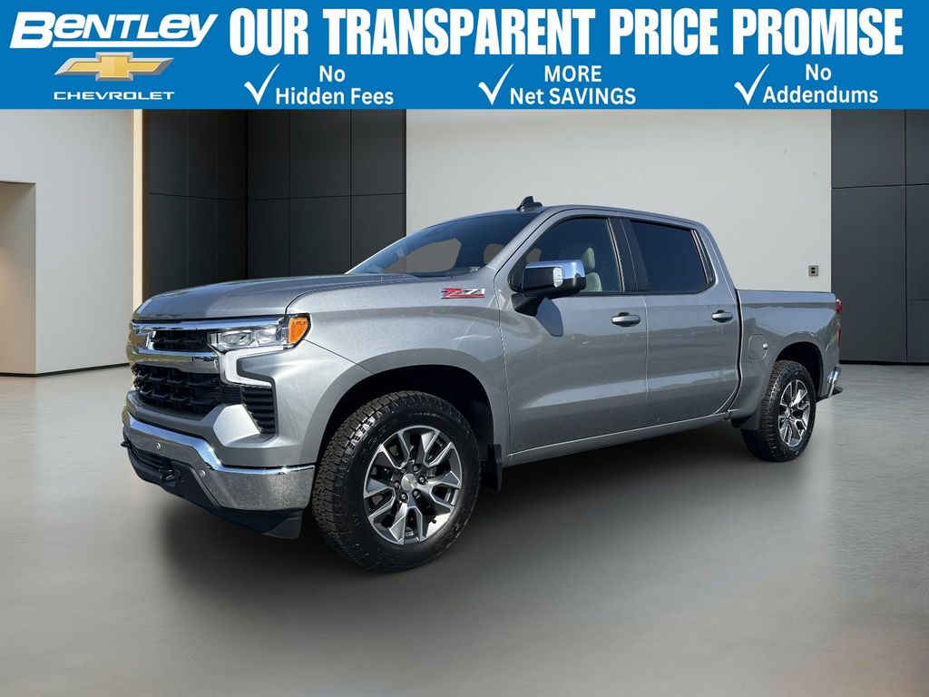 Sterling Gray Metallic 2024 Chevrolet Silverado 1500 LT Crew Cab 4WD Pickup Truck Four-Wheel Drive Automatic