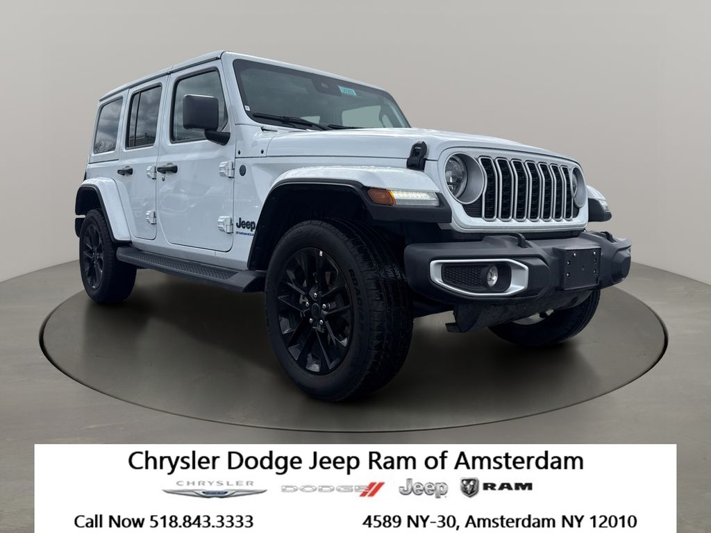 Bright White Clearcoat 2025 Jeep Wrangler 4xe Sahara 4WD SUV / Crossover Four-Wheel Drive 8-Speed Automatic