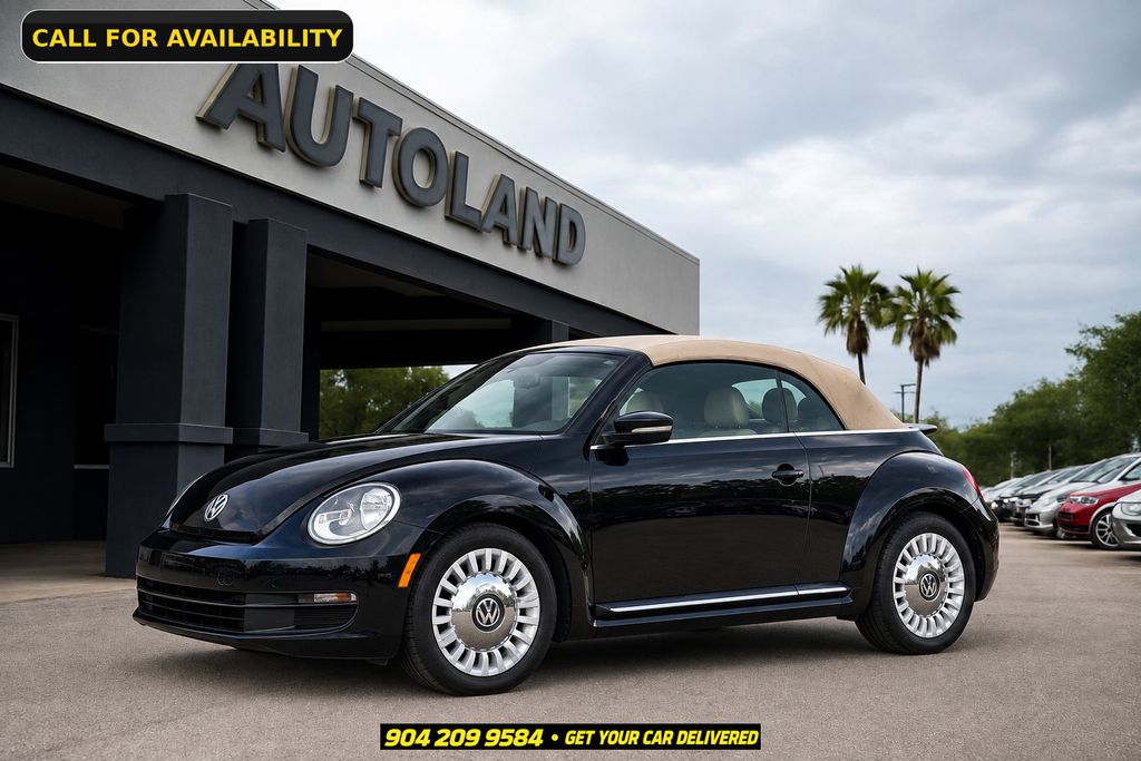 Black 2014 Volkswagen Beetle Convertible Front-Wheel Drive 6-Speed Automatic