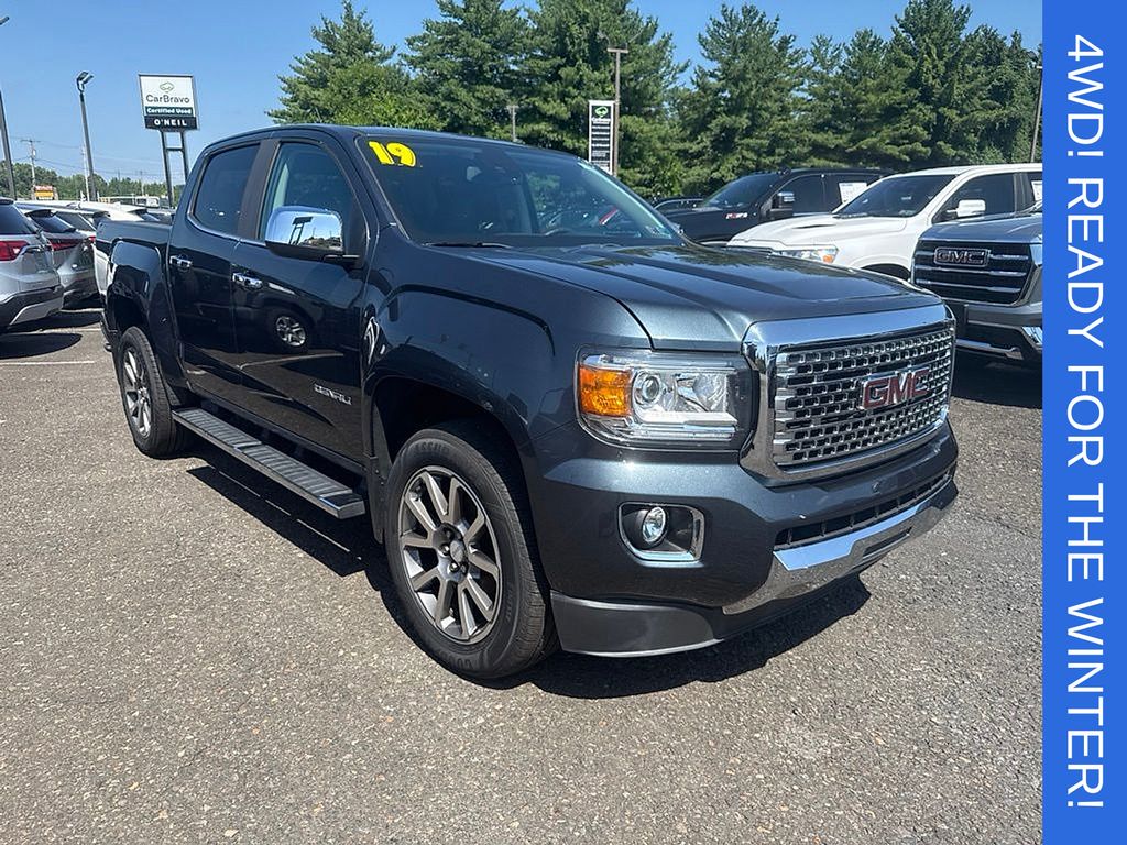 Gray (Dark Sky Metallic) 2019 GMC Canyon Pickup Truck Four-Wheel Drive 8-Speed Automatic
