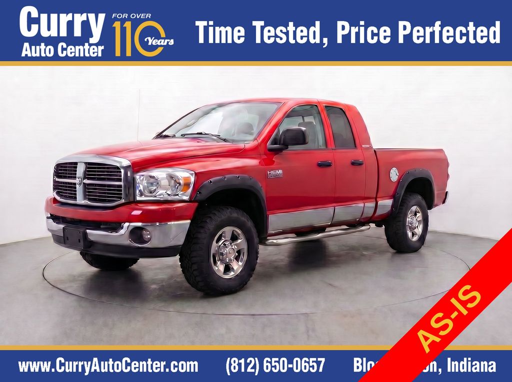Flame Red 2007 Dodge RAM 1500 SLT Mega Cab 4WD Pickup Truck Four-Wheel Drive 5-Speed Automatic