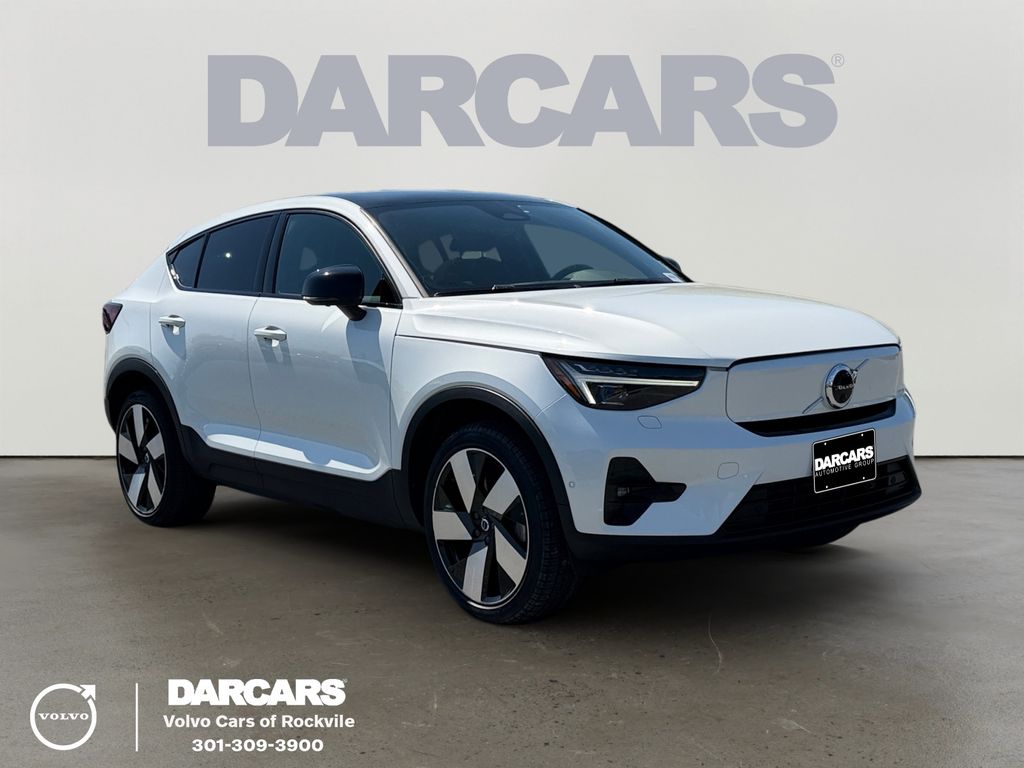 Crystal White 2023 Volvo C40 Recharge Twin Ultimate eAWD SUV / Crossover All-Wheel Drive 1-Speed Automatic