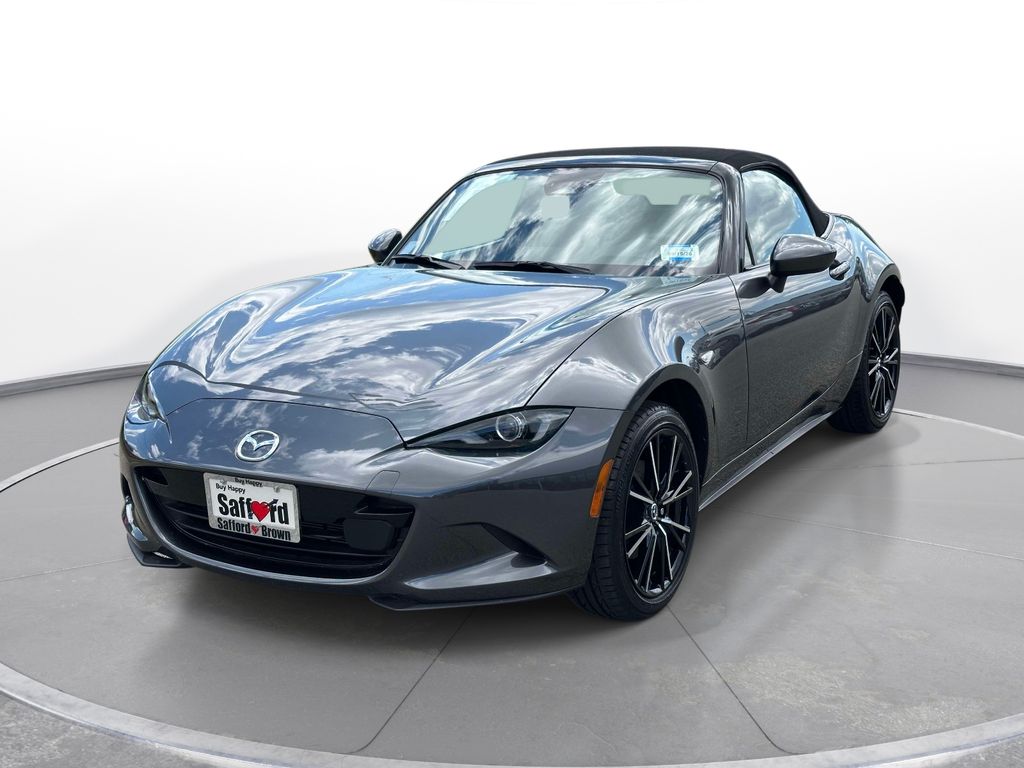 Machine Gray 2025 Mazda MX-5 Miata Grand Touring RWD Convertible Rear-Wheel Drive 6-Speed Automatic