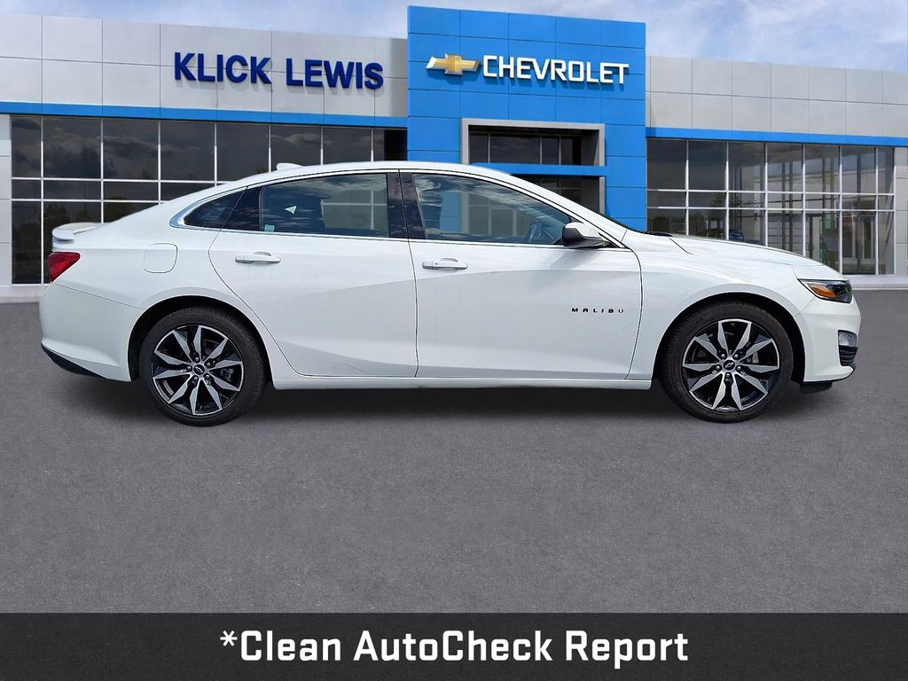 2021 Chevrolet Malibu RS White at Klick Lewis Buick Chevrolet