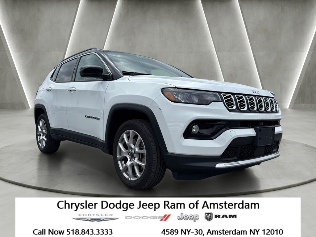 Bright White Clearcoat 2025 Jeep Compass Limited 4WD SUV / Crossover Four-Wheel Drive 8-Speed Automatic