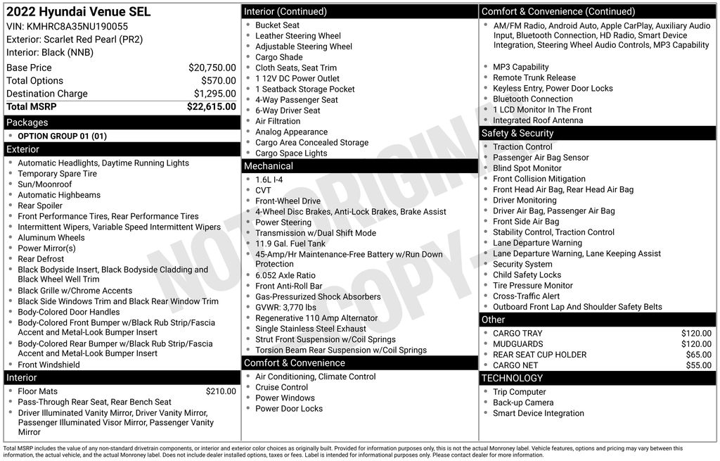 Used Car 2022 Hyundai Venue  Sel For Sale Under $20,000 In Austin, Texas