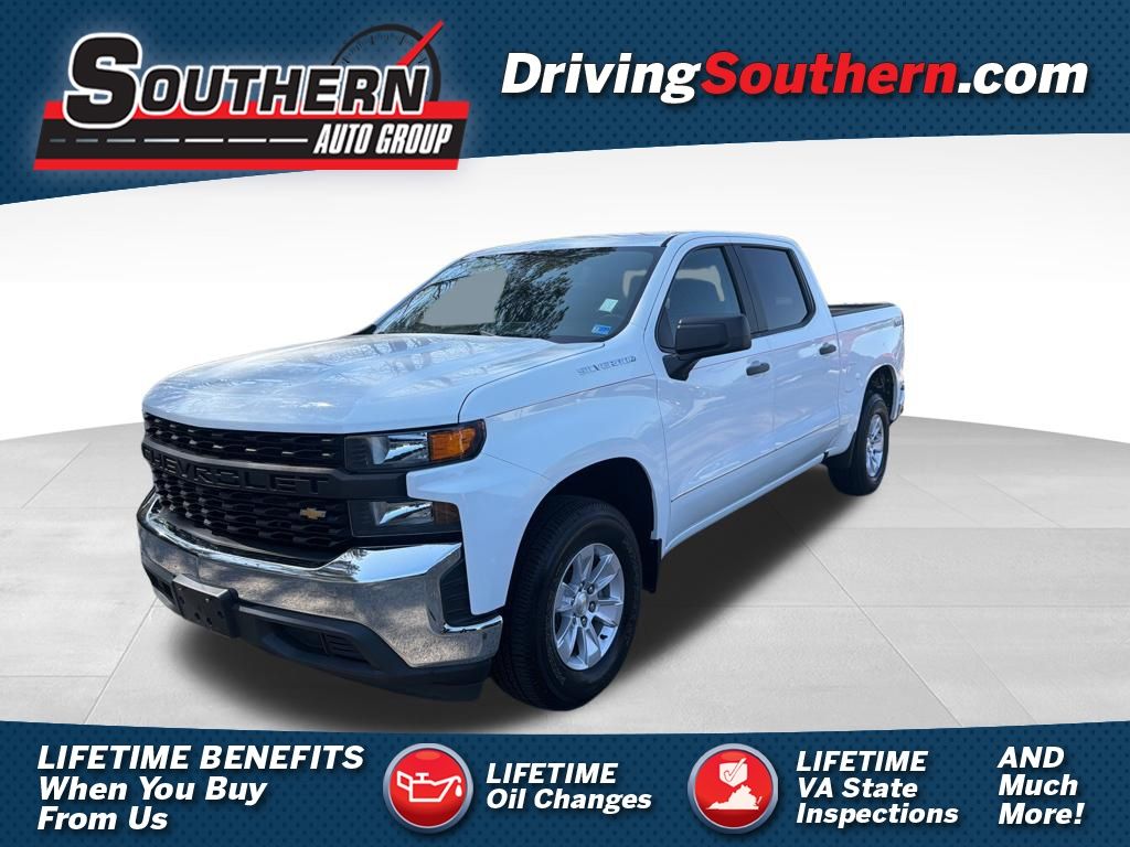 Summit White 2019 Chevrolet Silverado 1500 Work Truck Crew Cab RWD Pickup Truck 4X2 6-Speed Automatic Overdrive