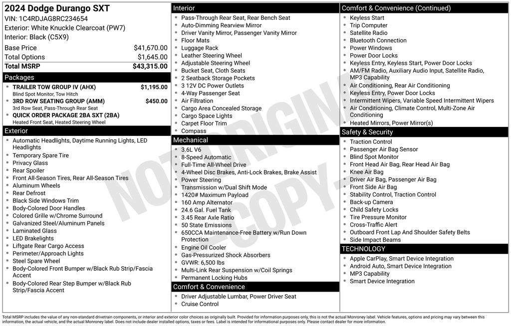 Used 2024 White Dodge SXT image 17