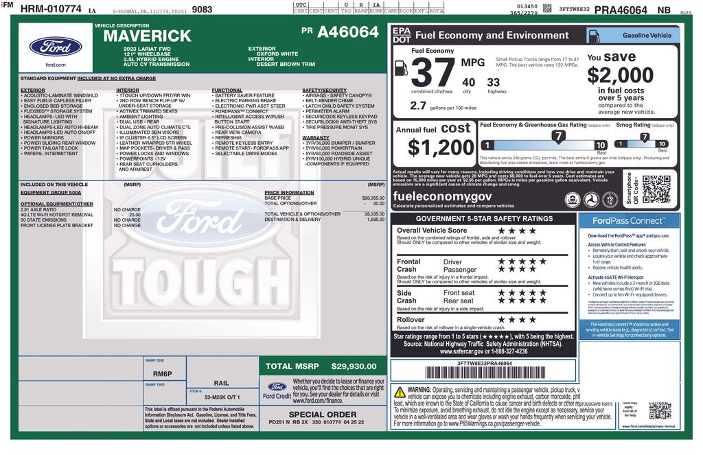 Used 2023 Ford Maverick Truck