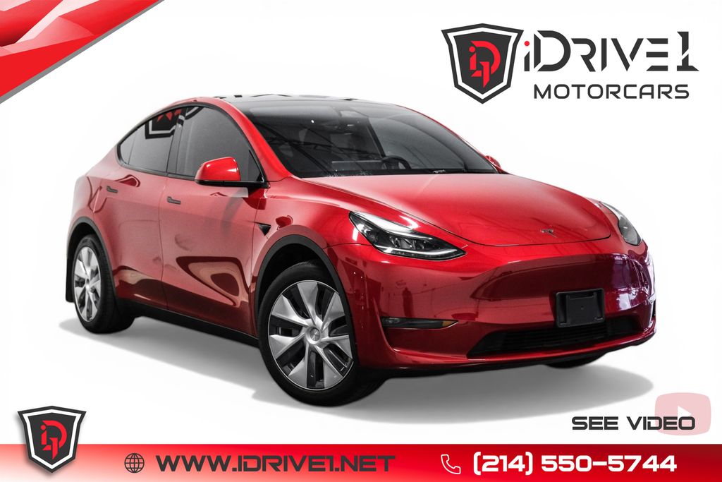 Red Multi-Coat 2023 Tesla Model Y Long Range AWD SUV / Crossover All-Wheel Drive 1-Speed Automatic