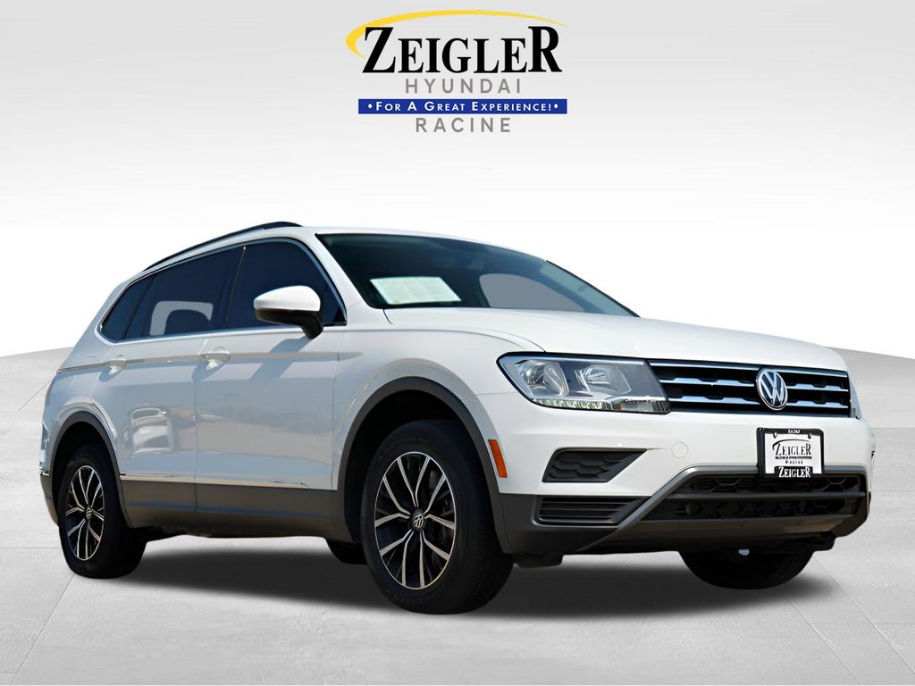 Pure White 2021 Volkswagen Tiguan SE 4Motion SUV / Crossover All-Wheel Drive 8-Speed Automatic