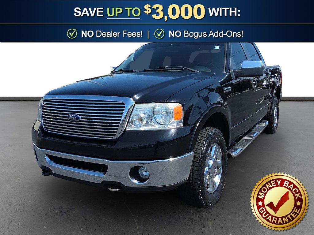 Black Clearcoat 2008 Ford F-150 XLT SuperCrew SB 4WD Pickup Truck Four-Wheel Drive 4-Speed Automatic Overdrive