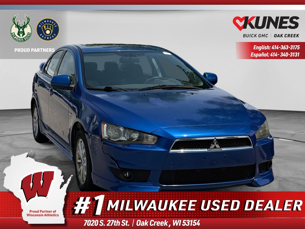 Blue 2010 Mitsubishi Lancer Sedan Front-Wheel Drive Continuously Variable Transmission