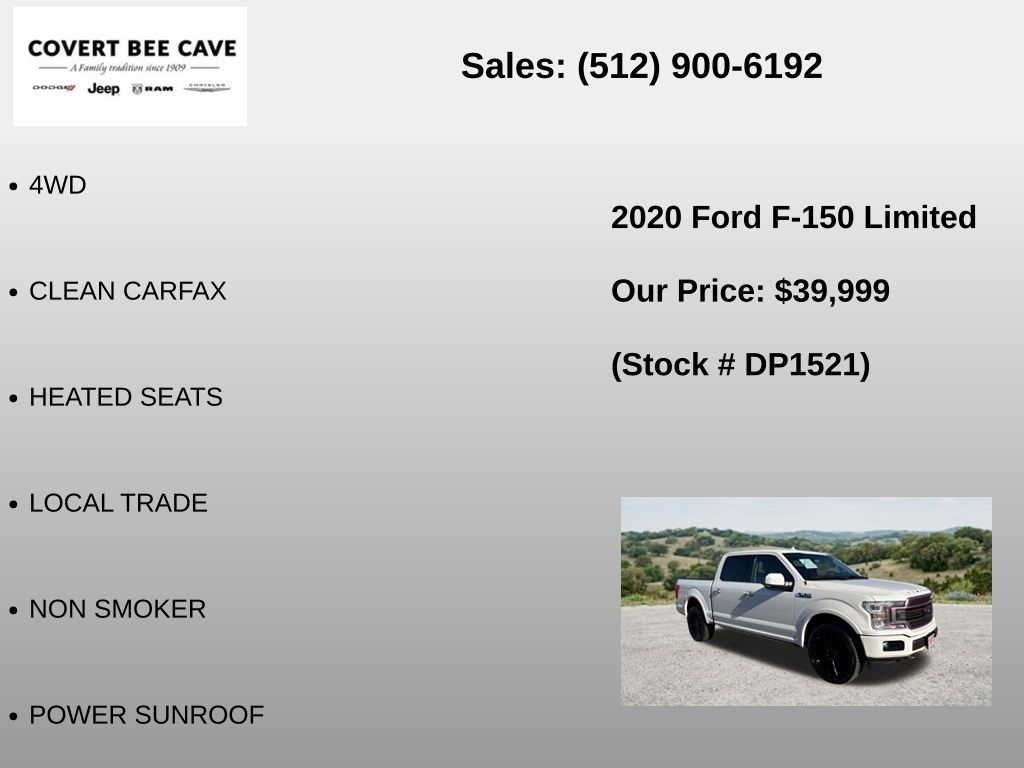 Used Car 2020 Ford F-150  Limited For Sale Under $40,000 In Austin, Texas