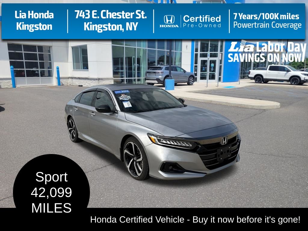 Lunar Silver Metallic 2022 Honda Accord Sedan Front-Wheel Drive Automatic