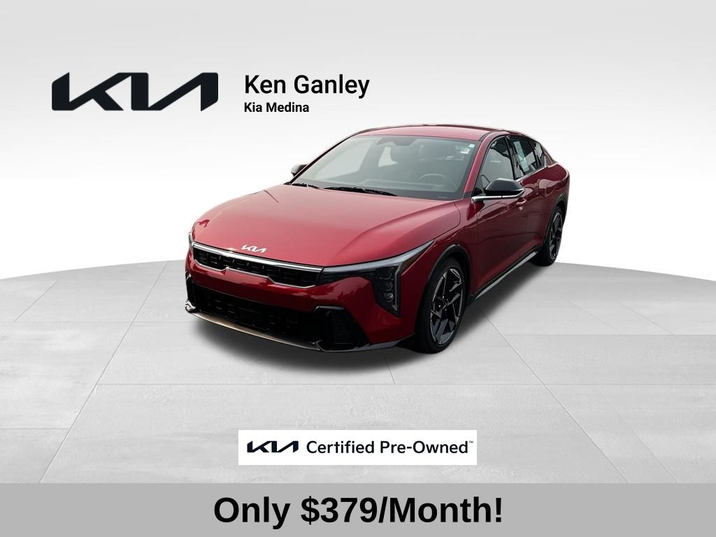 Currant Red 2025 Kia K4 Sedan Front-Wheel Drive Continuously Variable Transmission