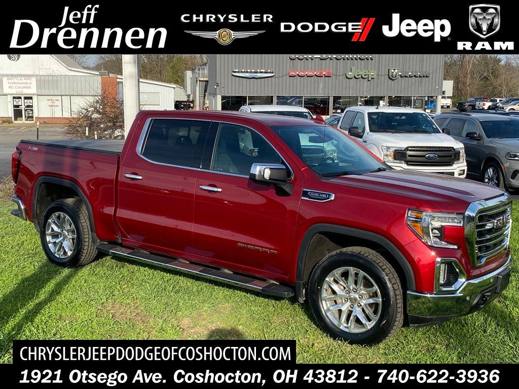 Red Quartz Tintcoat 2019 GMC Sierra 1500 SLT Crew Cab 4WD Pickup Truck Four-Wheel Drive 8-Speed Automatic