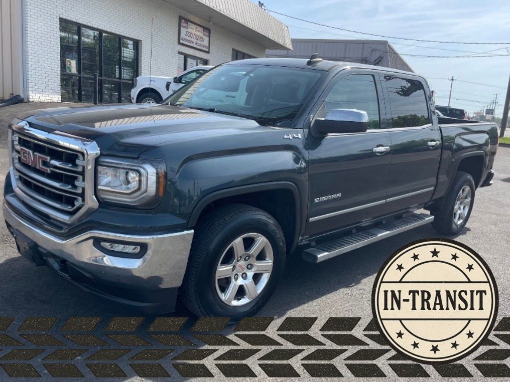 Dark Slate Metallic 2017 GMC Sierra 1500 SLT Crew Cab 4WD Pickup Truck Four-Wheel Drive 6-Speed Automatic Overdrive