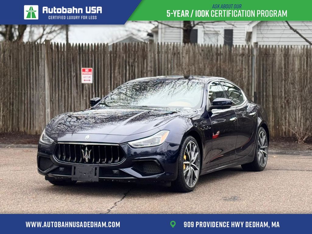 Blue 2022 Maserati Ghibli Modena Q4 AWD Sedan All-Wheel Drive 8-Speed Automatic