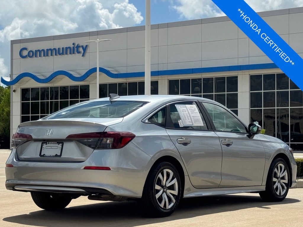 2025 Honda Civic LX Silver at Classic Honda Galveston