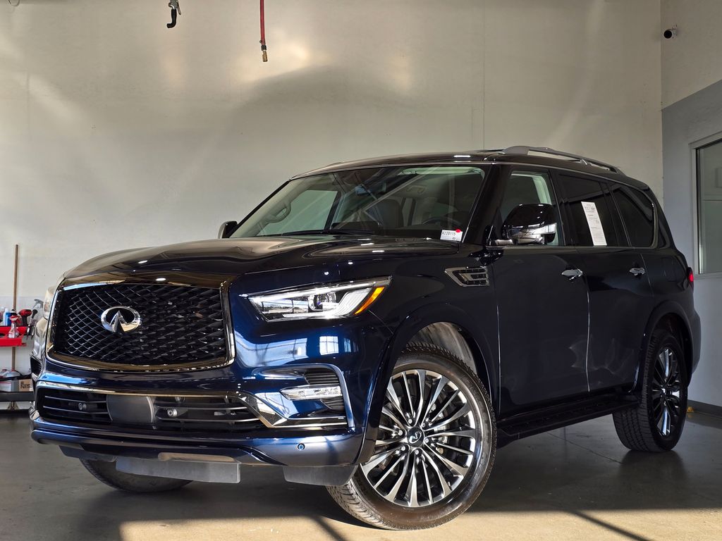 Hermosa Blue 2022 INFINITI QX80 Premium Select 4WD SUV / Crossover All-Wheel Drive 7-Speed Automatic