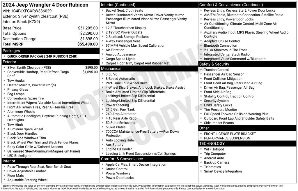 2024 Jeep Wrangler 4-Door Rubicon 4x4