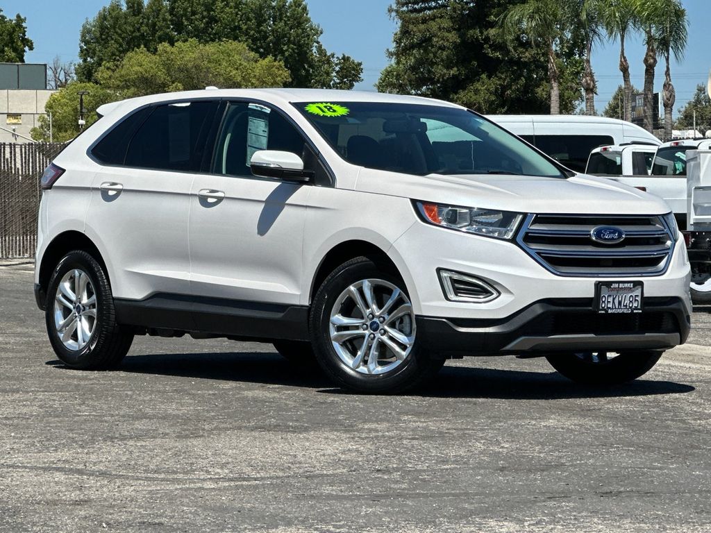 White Platinum Metallic Tri-Coat 2018 Ford Edge SUV / Crossover All-Wheel Drive 6-Speed Automatic