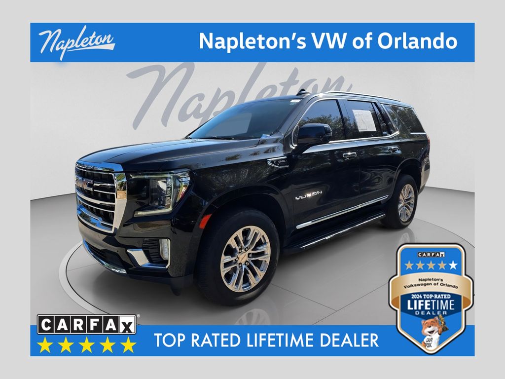 Onyx Black 2021 GMC Yukon SLT RWD SUV / Crossover 4X2 Automatic