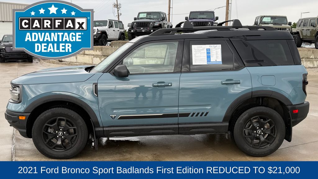 Used 2021 Ford Bronco Sport First Edition with VIN 3FMCR9F90MRA23289 for sale in Kansas City